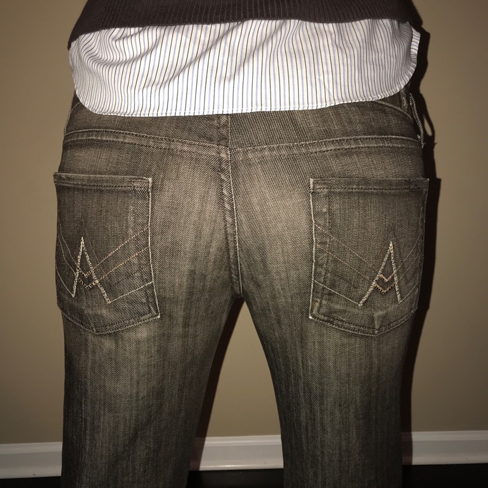 7FAM jeans with bedazzled pocket detail
